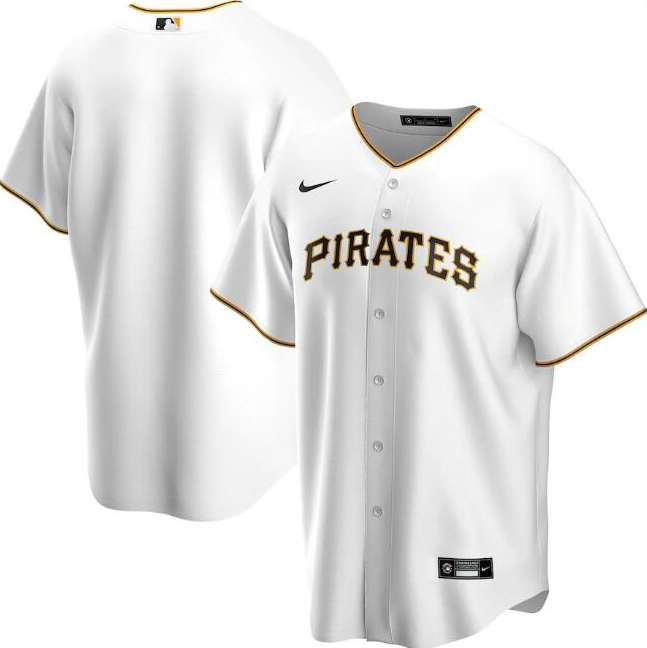 Men's Pittsburgh Pirates Blank White Cool Base Stitched Jersey